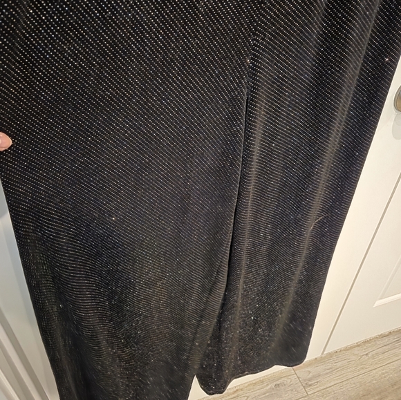 Eloquii black Strong Shoulder Velvet Jumpsuit glitter SIZE 14 NWT - Picture 9 of 15